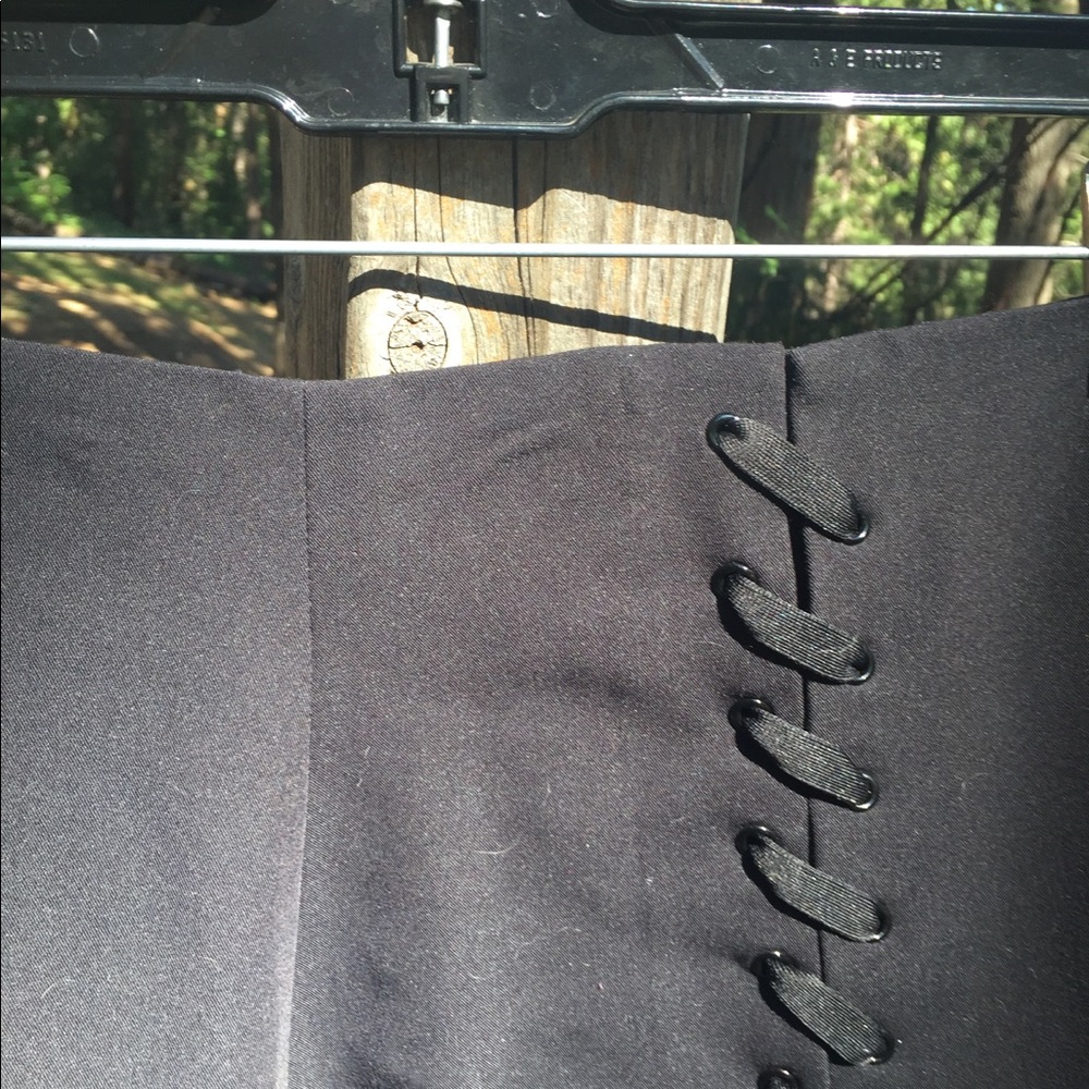 Worthington suiting fabric black taylored midi slip pencil skirt - Picture 7 of 9